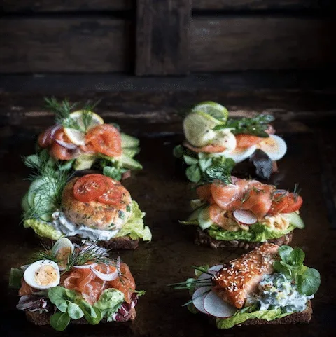 Smørbrød plato típico Noruego